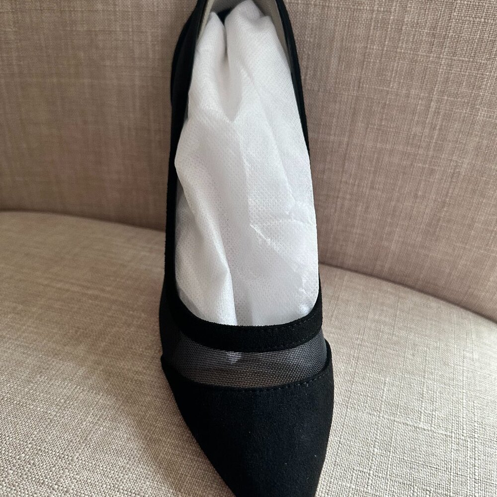 Black Mesh Insert High Heel